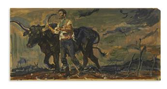 DEAN CORNWELL. Man with Ox.